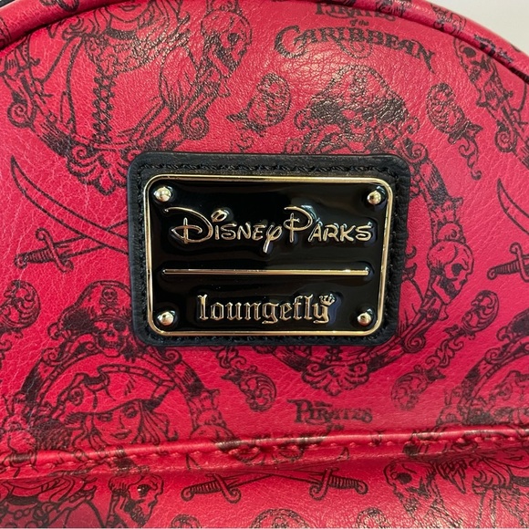 RARE Disney Parks Loungefly Pirates of the Caribbean Red Backpack - Picture 5 of 7